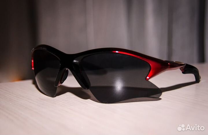 Очки спортивные велосипедные унисекс красные