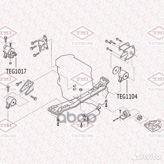 Опора двигателя прав TEG1017 tatsumi