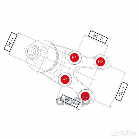 Опора шаровая cadillac escalade II 99-06 пер.по