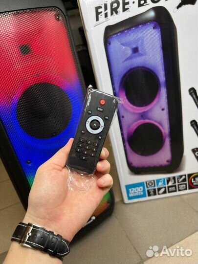 Мощная колонка с 2 микрофонами 1200watt