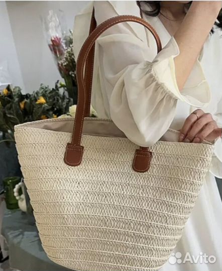 Сумка пляжная плетеная