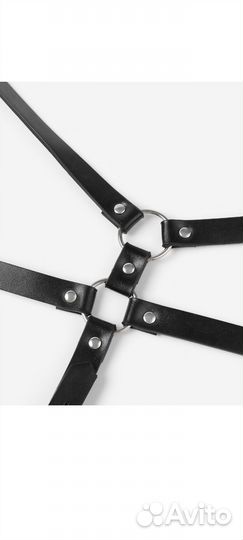 Портупея кожаная, гартеры и чокер