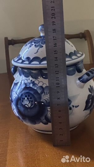 Горшок для запекания, гжель