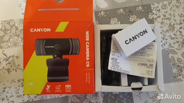 Веб камера для компьютера canyon c 5 на гарантии