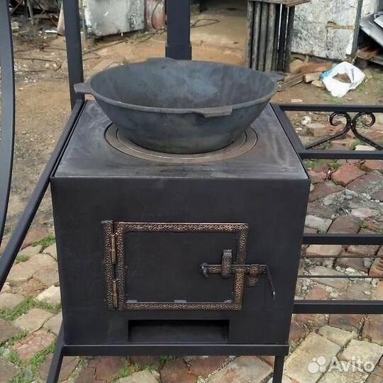 Мангал с крышей, мангал кованый