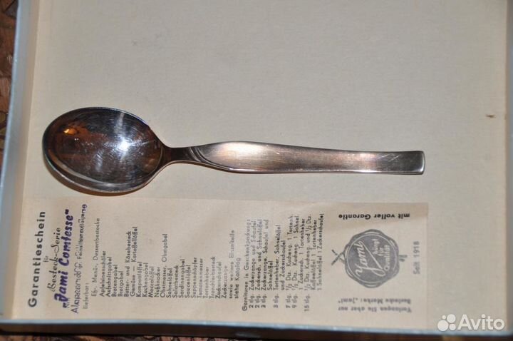 Германия, серебрение,6 ложек,40-50-е г