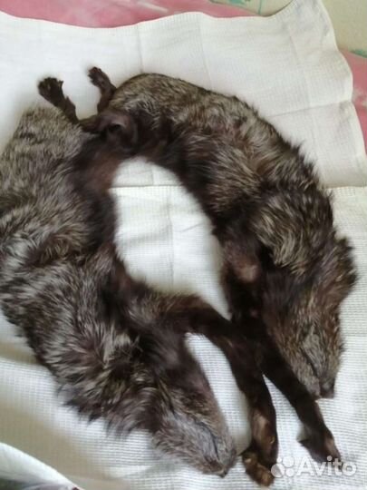 Меховой воротник из чернобурки