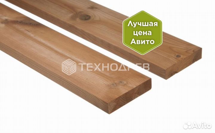 Строганная доска термососна, 42х140 мм, ABC