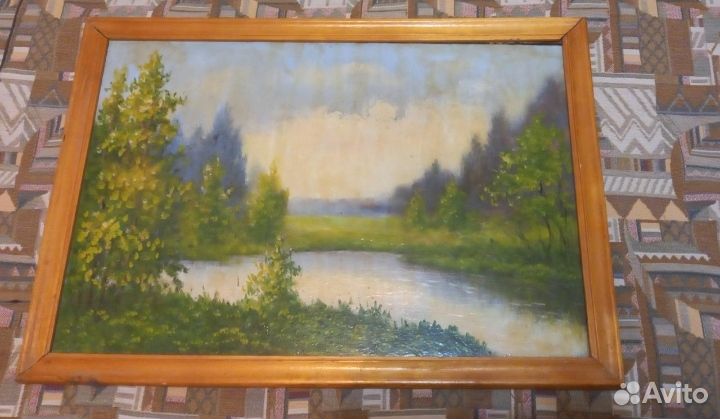 Картина маслом лесной пейзаж