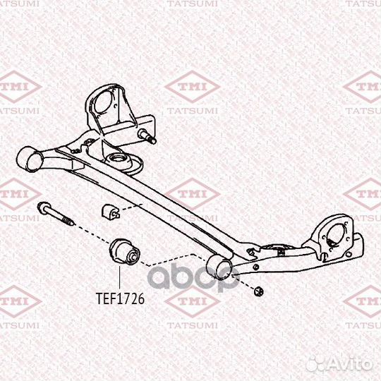 Сайлентблок задней балки TEF1726 tatsumi