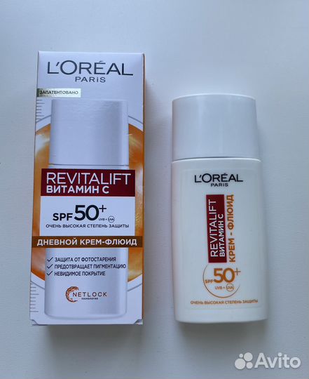 Новый Крем-флюид для лица SPF 50+ L'oreal VIT. C