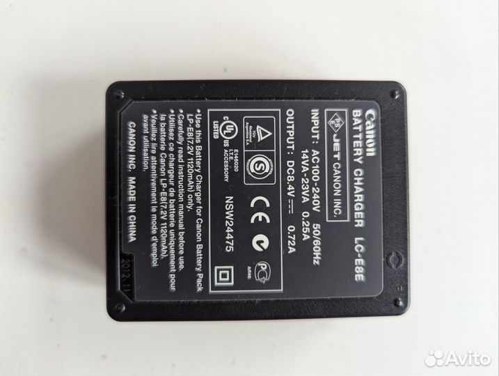 Зарядка для фотоаппарата canon