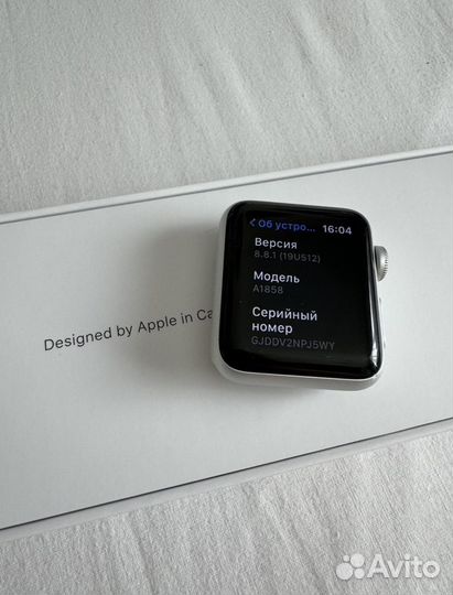 Часы apple watch 3 38 mm silver