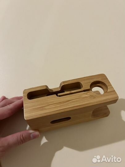 Подставка для телефона из дерева 2 в 1