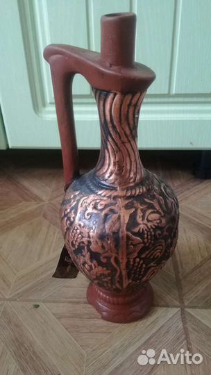 Кувшин бутылка глиняная винная