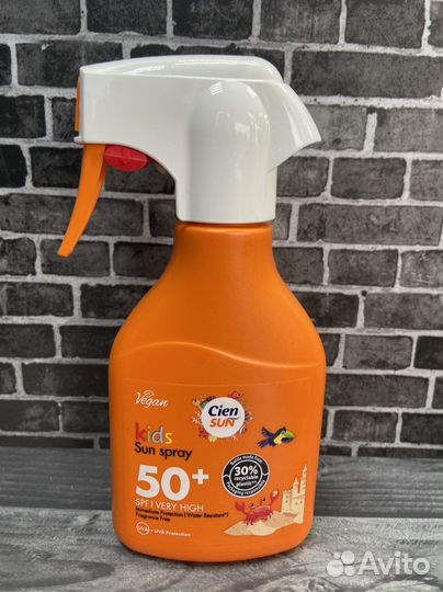 Детский спрей солнцезащитный spf 50+ из Финляндии