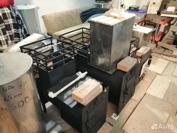 Металлическая печь для бани