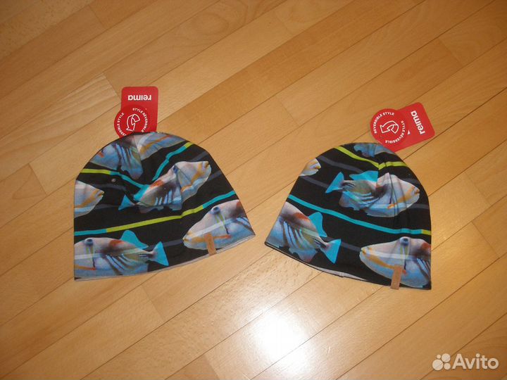 Новая двусторонняя х/б шапочка Reima 48-50 1-4 год