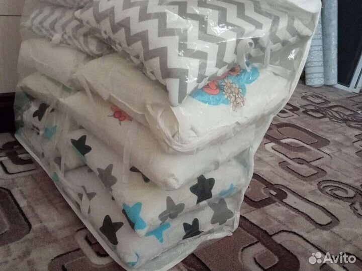 Бортики в детскую кроватку 12 шт