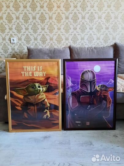 Постер, пластиковая рамка