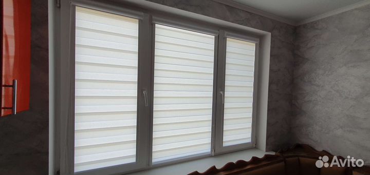 Жалюзи рулонные шторы день ночь