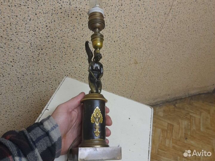 Подсвечник бронза, детали старинные