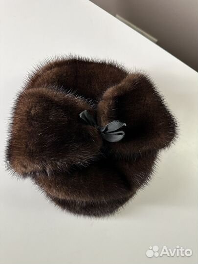 Шапка ушанка меховая норковая