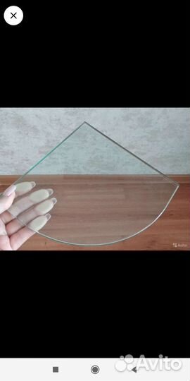 Полка стеклянная угловая