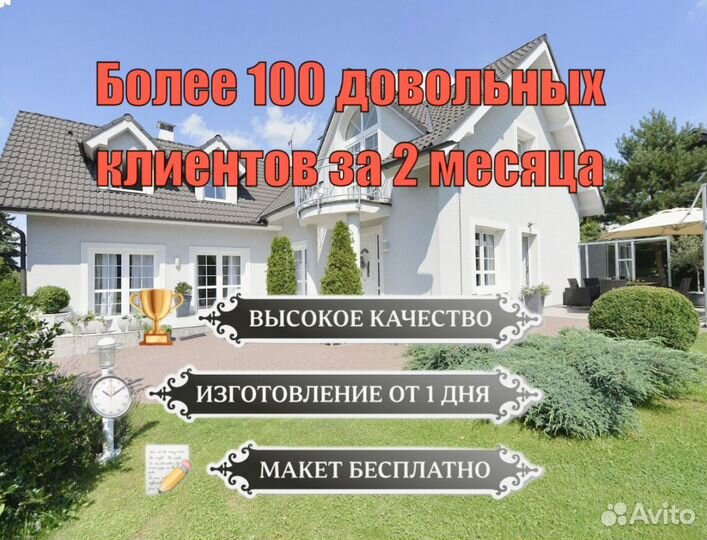 Красивая табличка с адресом