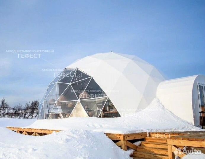Геокупол, производство глэмпинг шатров площадь 112