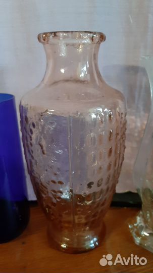 Вазы из цветного стекла СССР