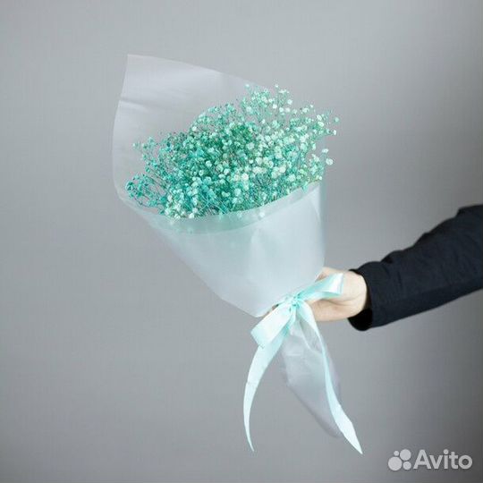 Букет из 5 голубых гипсофил