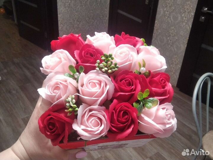 Букет из мыльных роз