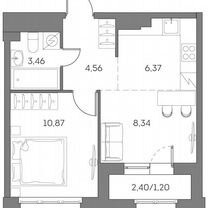 1-к. квартира, 34,8 м², 9/28 эт.