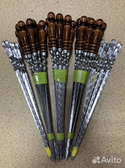 Шампура из нержавейки с деревянной ручки