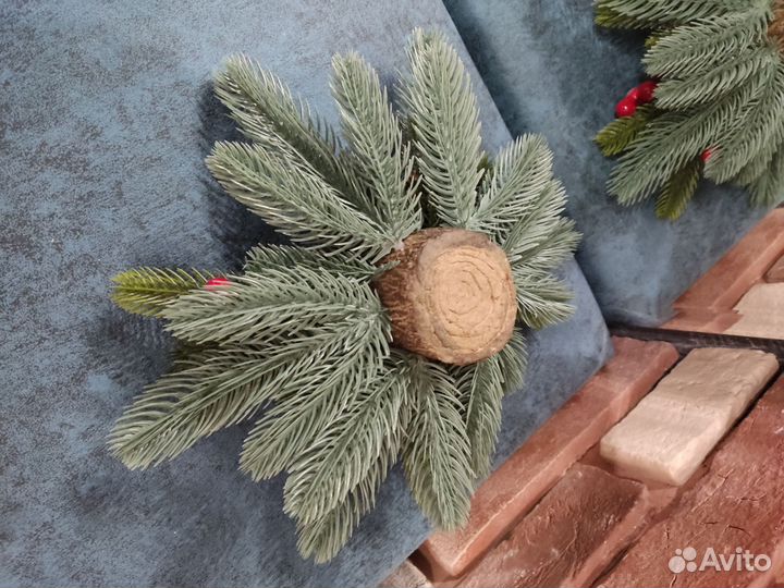 Новогодняя композиция. Подсвечник. Венок