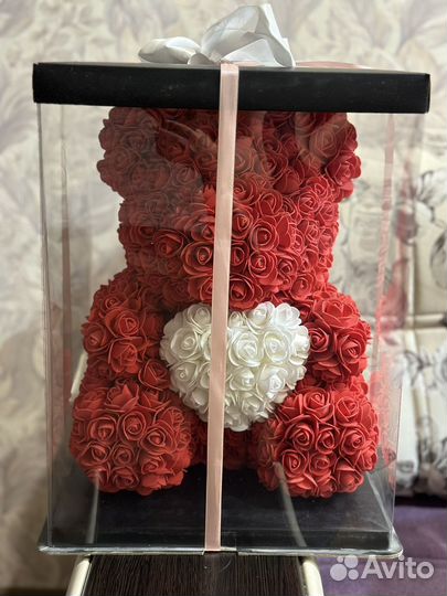 Мишка из роз 40 см