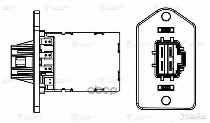 Резистор вентилятора отопителя Hyundai Solaris