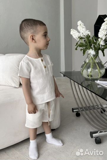 Льняной костюм для мальчика