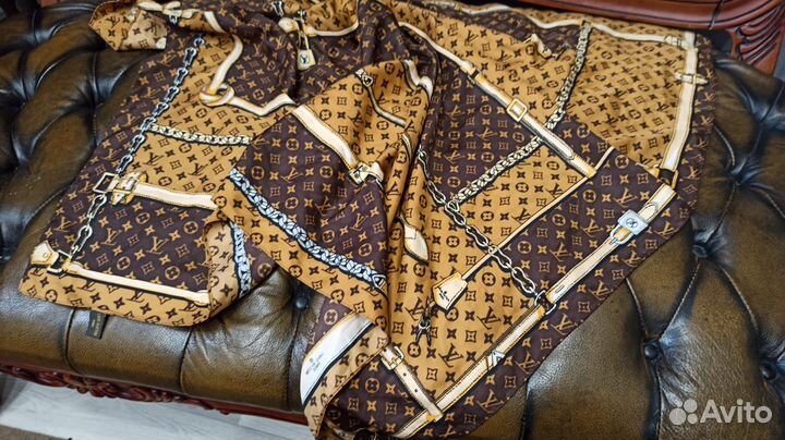 Платок louis vuitton 95 cm твилловый шелк