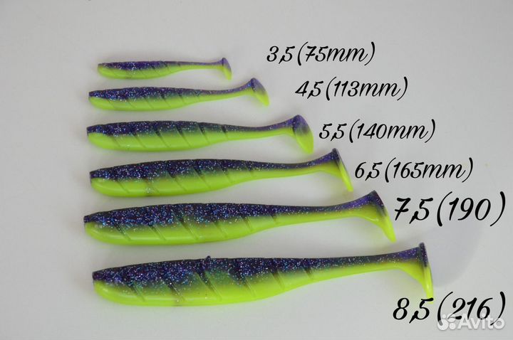 Силиконовые приманки rumba 3’5(75mm)