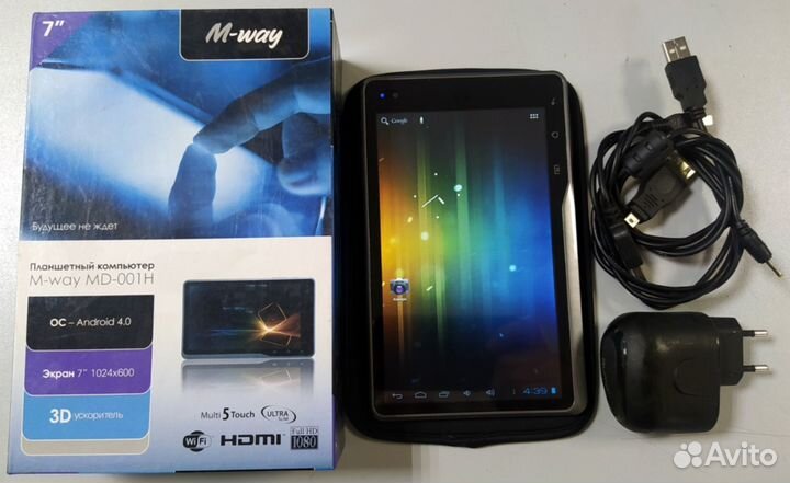 Планшет M-way MD-001H 7 дюймов, Wi-Fi, MicroSD