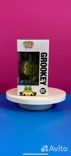 Funko Pop Games 957: Pokemon - Grookey (Flocked)