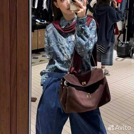 Сумка женская balenciaga замша кожа натуральная