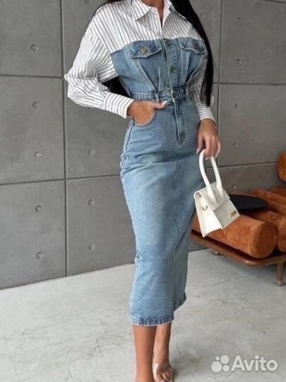 Джинсовое платье