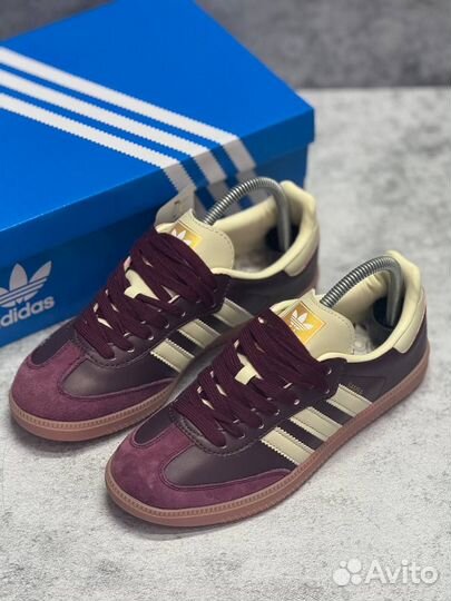 Кроссовки Adidas samba burgundy