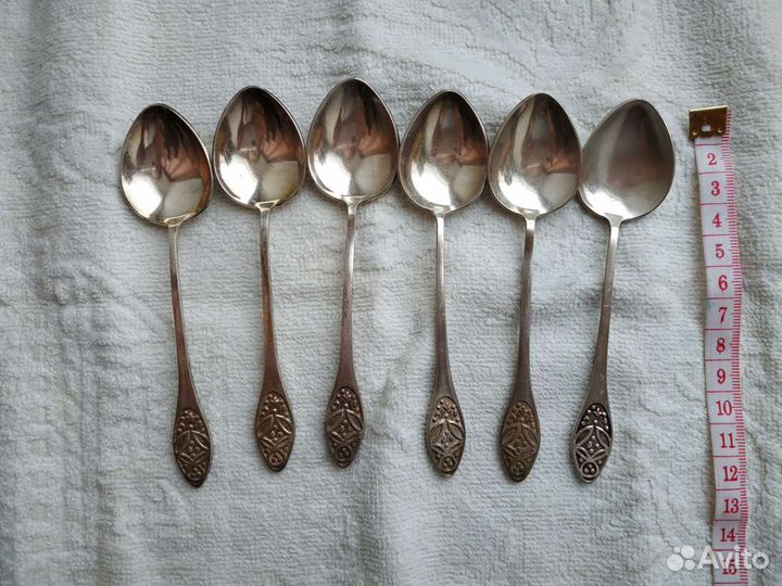 Набор мельхиоровых чайных ложек