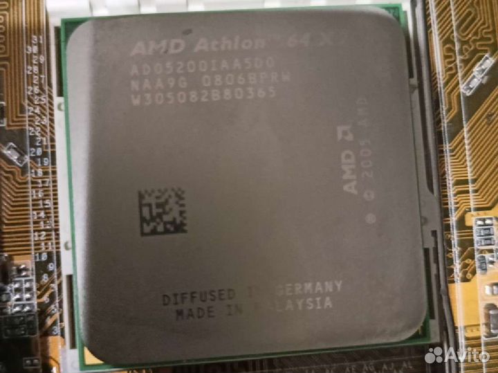 Мат. плата Asus M2A-MX с процессором и кулером