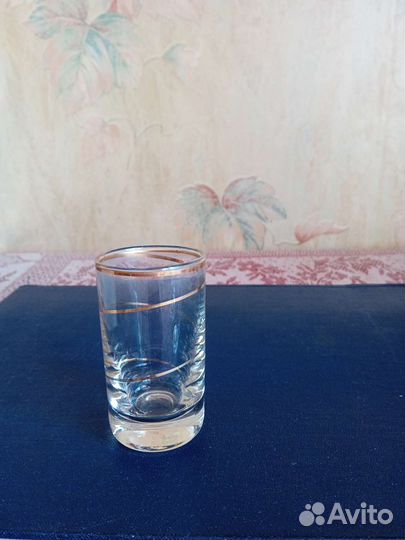 Набор стаканов стекло с позолотой