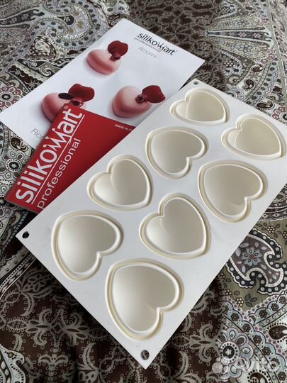 Форма для муссовых сердце silicomart amorini